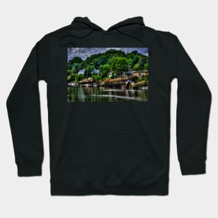 Barge Wreck  And Boats On The River Wear Hoodie